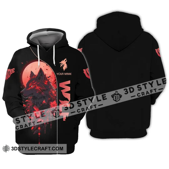 Unisex Shirt - Custom Red Wolf 3D Shirt style option 4