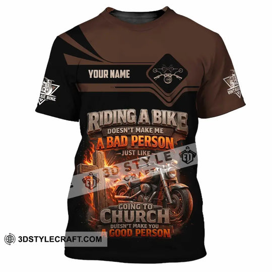 Unisex Shirt - Custom Riding A Bike 3D Shirt style option 4