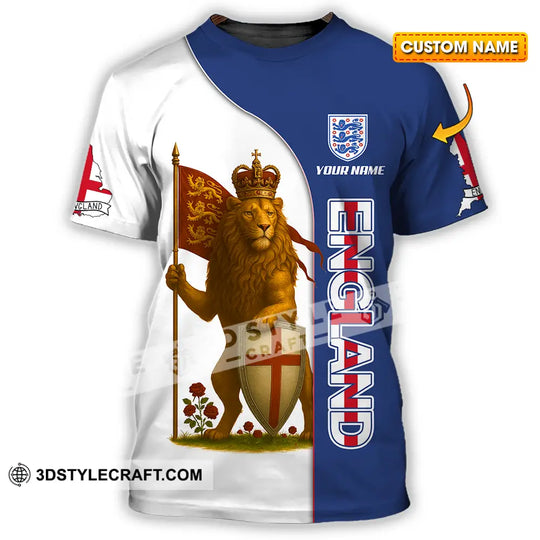 Unisex Shirt - Custom Rose And Lion King, England Shirt style option 1
