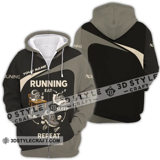 Unisex Shirt - Custom Run Eat Sleep And Repeat, Running Lover, Runner Shirt style option 4