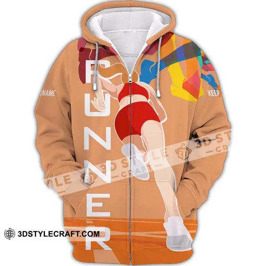 Unisex Shirt - Custom Runner, Keep Running 3D Shirt style option 2
