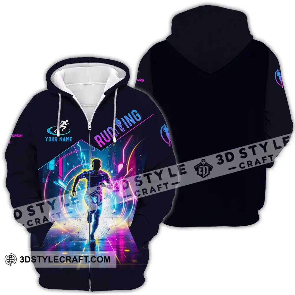 Unisex Shirt - Custom Running 3D Shirt Zipper Hoodie / S T-shirt