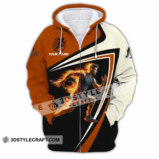 Unisex Shirt - Custom Running Fire Man Shirt style option 4