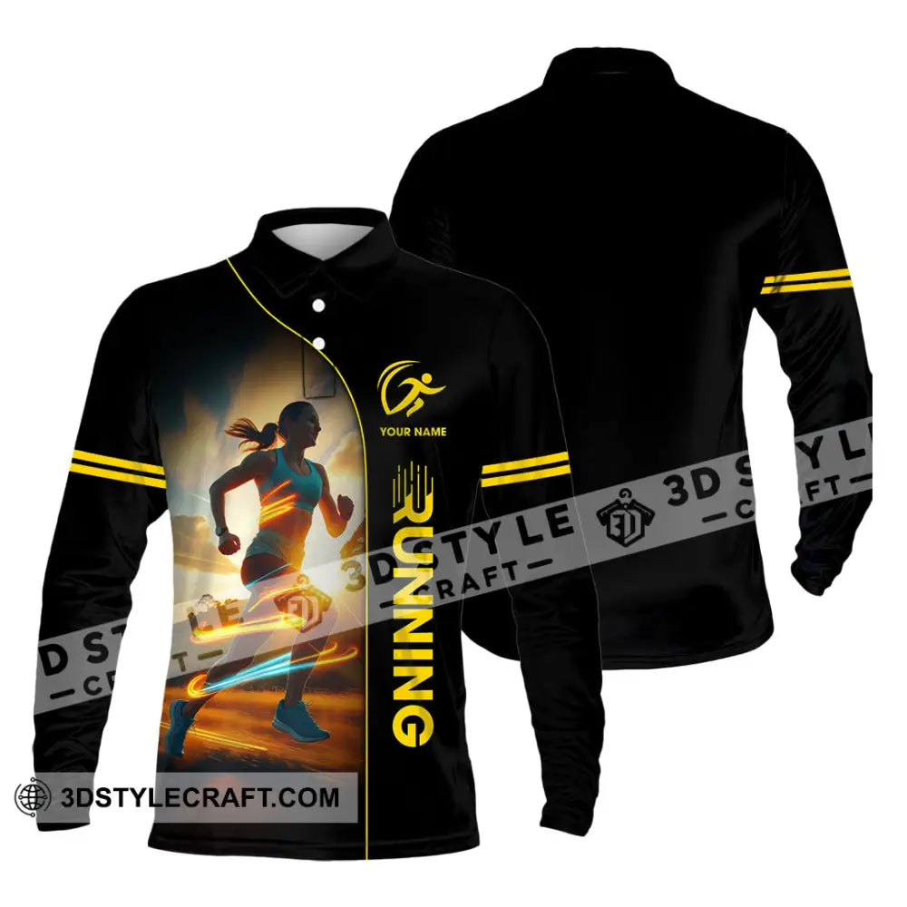 Unisex Shirt Custom Running Shirt Long Sleeve Polo / S T shirt