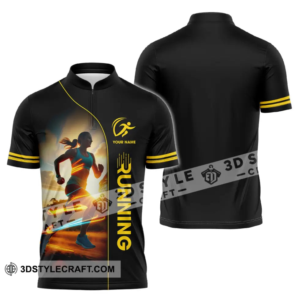 Unisex Shirt Custom Running Shirt Zipper Polo Shirt / S T shirt