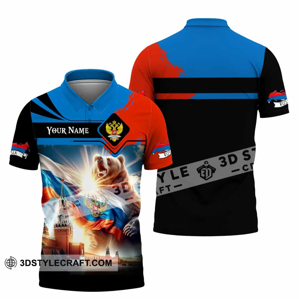Unisex Shirt - Custom Russia 3D Shirt Polo Shirt / S T-shirt