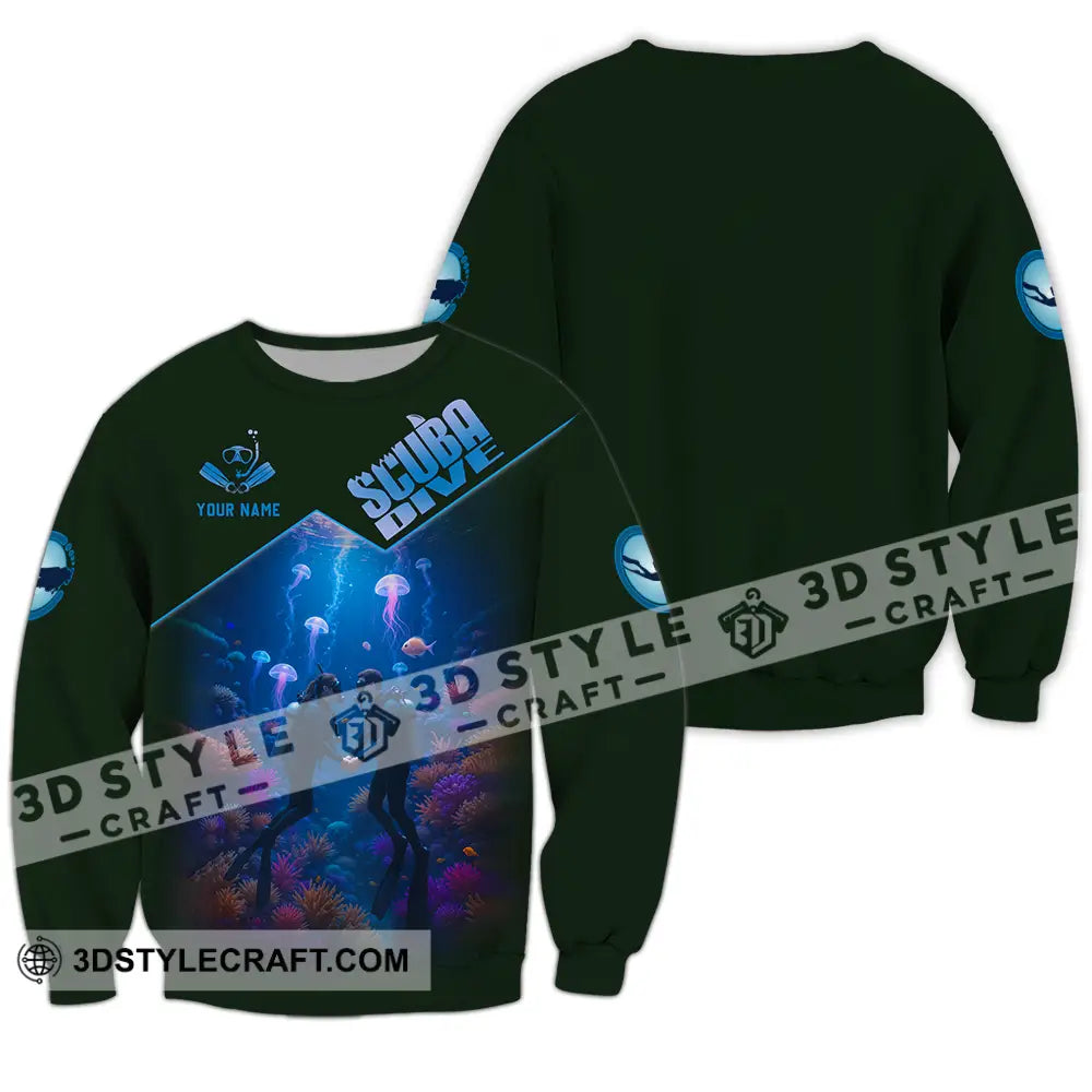 Unisex Shirt - Custom Scuba Diving 3D Shirt Long Sleeve / S T-shirt