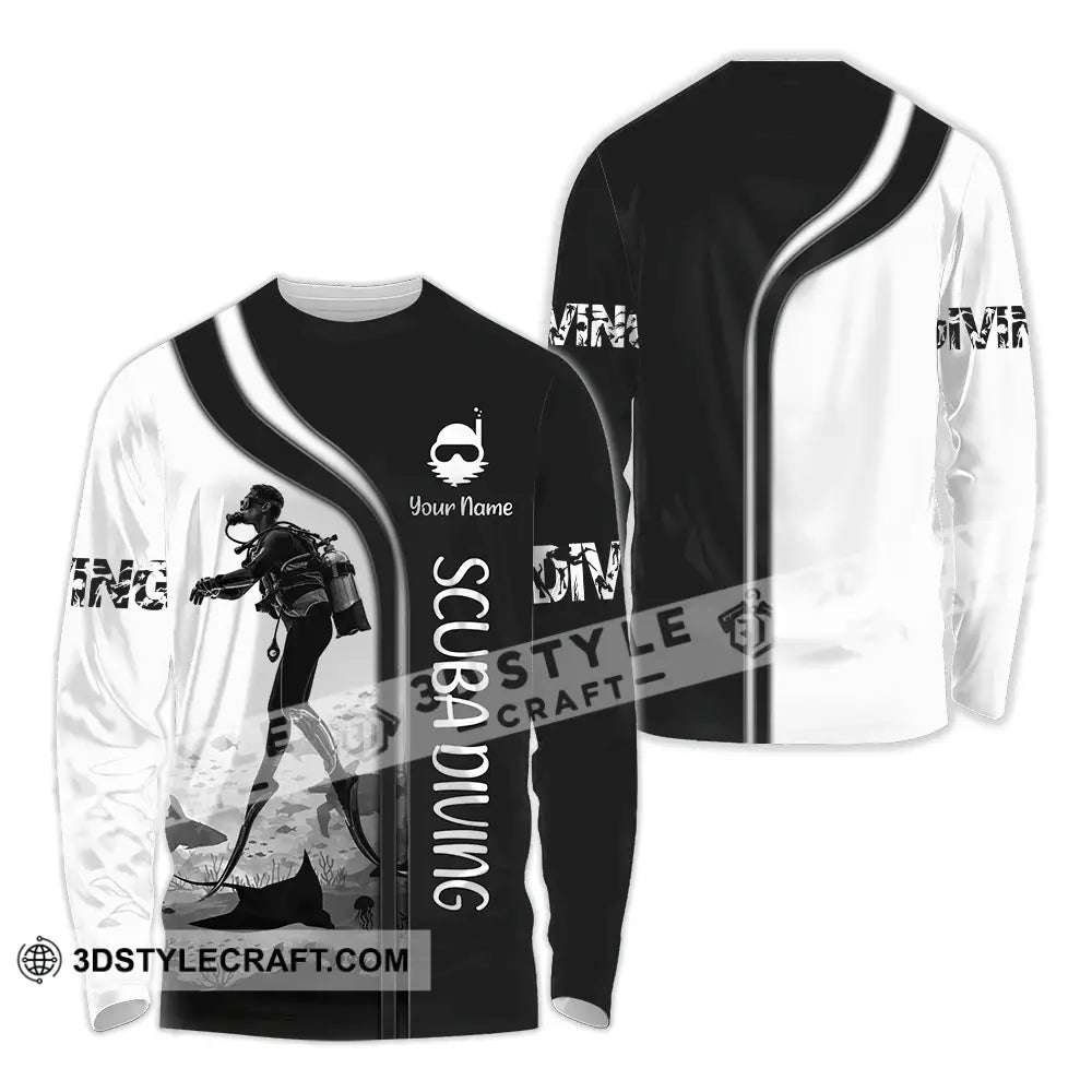 Unisex Shirt - Custom Scuba Diving 3D Shirt Long Sleeve Shirt / S T-shirt