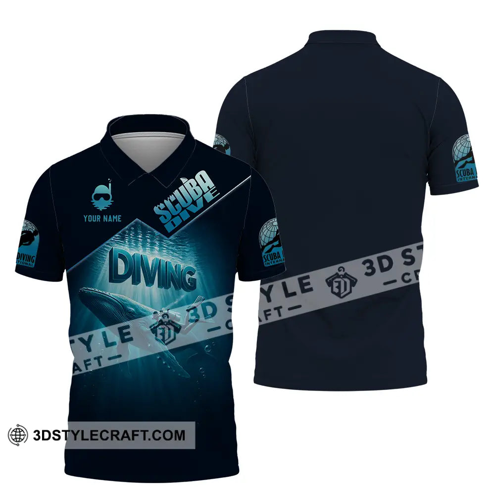 Unisex Shirt - Custom Scuba Diving 3D Shirt Polo Shirt / S T-shirt
