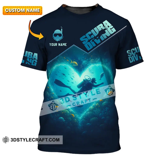 Unisex Shirt - Custom Scuba Diving 3D Shirt style option 1