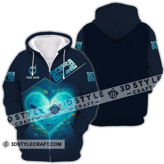 Unisex Shirt - Custom Scuba Diving 3D Shirt style option 4