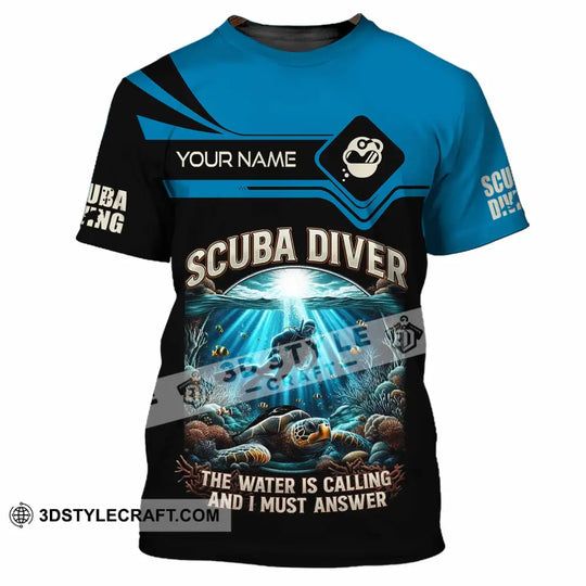 Unisex Shirt - Custom Scuba Diving The Water Is Calling And I Must Answer Shirt style option 2