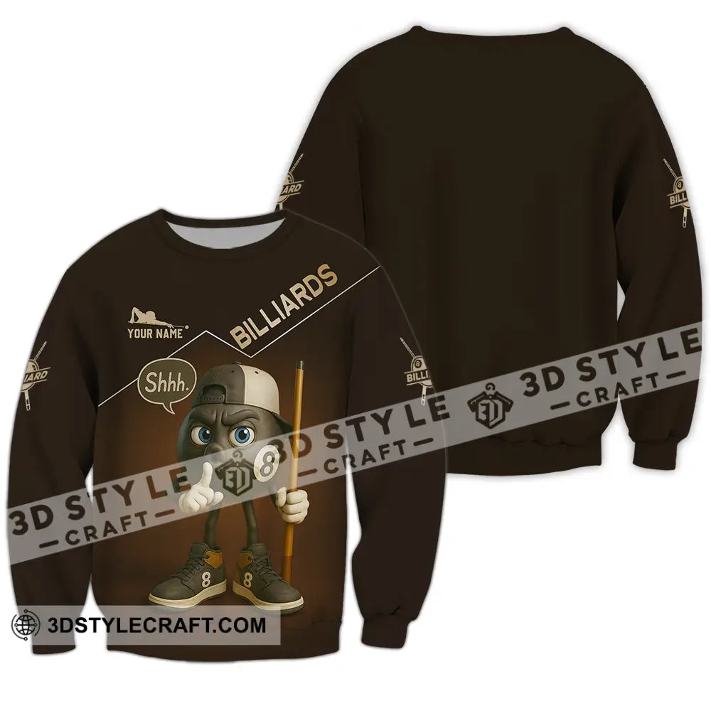 Unisex Shirt - Custom Shhh Billiards Shirt Long Sleeve / S T-shirt