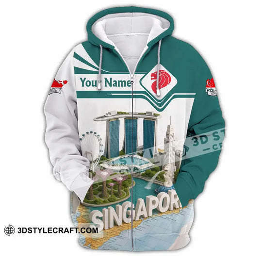 Unisex Shirt - Custom Singapore 3D Shirt style option 3