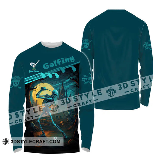 Unisex Shirt - Custom Skeleton Golfing, Golf Player Shirt style option 4