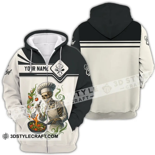 Unisex Shirt - Custom Skeleton Master Chef, Chef Shirt style option 4