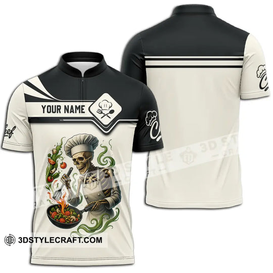 Unisex Shirt - Custom Skeleton Master Chef, Chef Shirt style option 2
