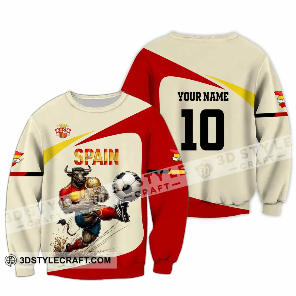 Unisex Shirt - Custom Spain 3D Shirt Long Sleeve / S T-shirt