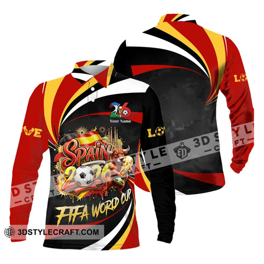 Unisex Shirt - Custom Spain Fifa World Cup 2026 3D Shirt style option 4