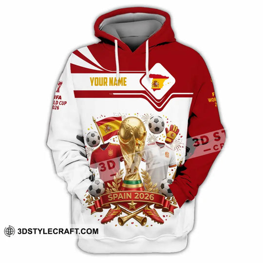 Unisex Shirt - Custom Spain World Cup 2026 3D Shirt style option 2