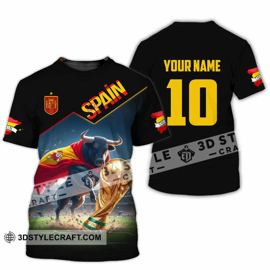 Unisex Shirt - Custom Spain World Cup 2026 3D Shirt style option 4