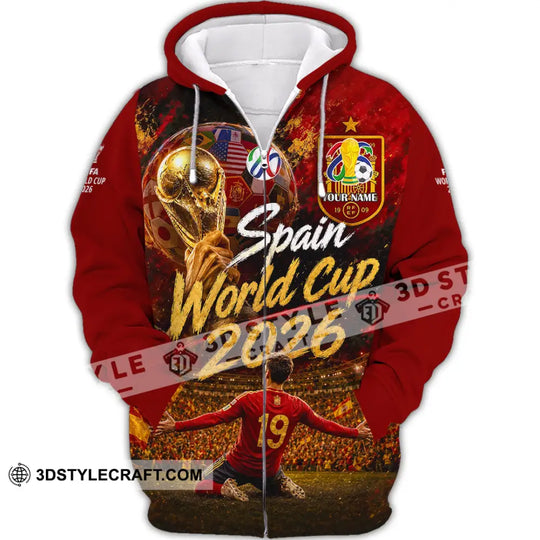 Unisex Shirt - Custom Spain World Cup 2026 Shirt style option 3