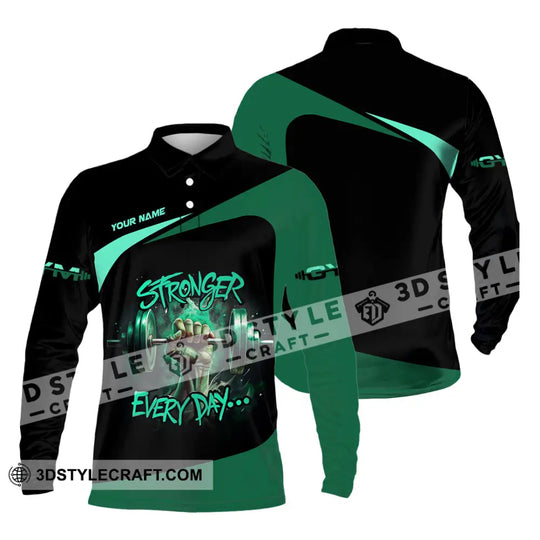 Unisex Shirt - Custom Stronger Everyday, Weightlifting, Sports Shirt style option 3