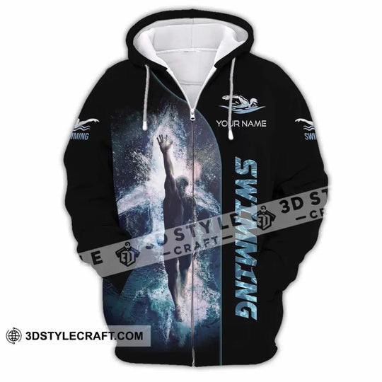 Unisex Shirt - Custom Swimming 3D Shirt style option 3