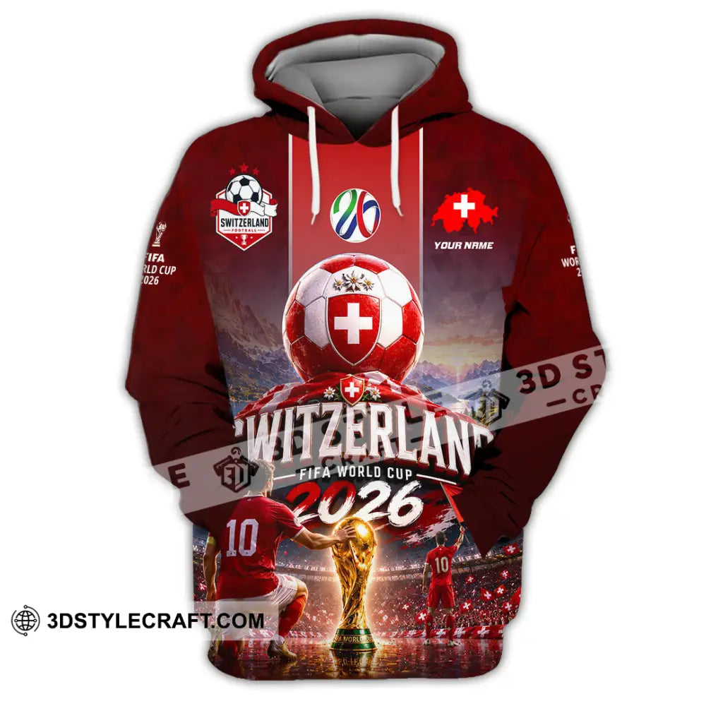 Unisex Shirt - Custom Switzerland World Cup 2026 Shirt - Hoodie / S - T-shirt