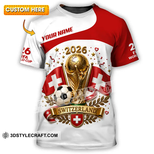 Unisex Shirt - Custom Switzerland World Cup 2026 Shirt style option 1