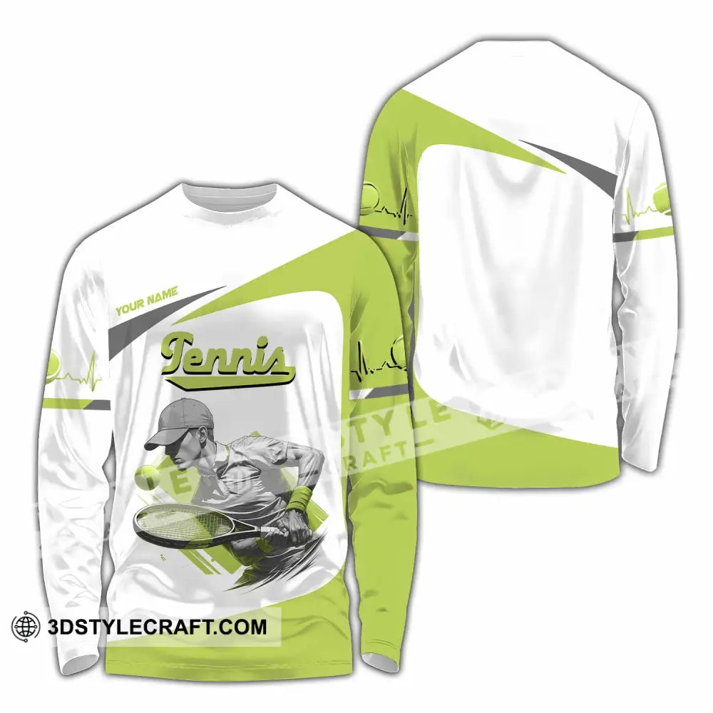 Unisex Shirt - Custom Tennis 3D Shirt Long Sleeve Shirt / S T-shirt