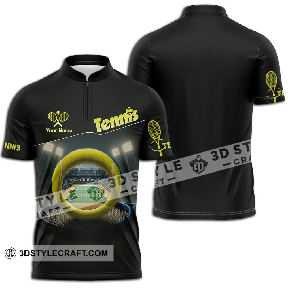 Unisex Shirt - Custom Tennis Shirt Zipper Polo Shirt / S T-shirt