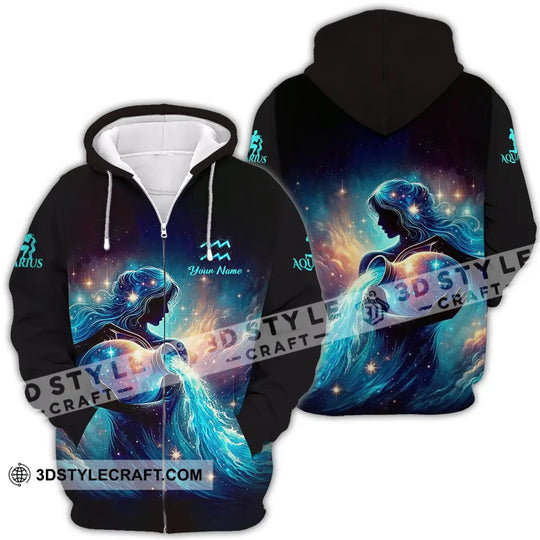 Unisex Shirt - Custom Text Shirt Aquarius style option 4
