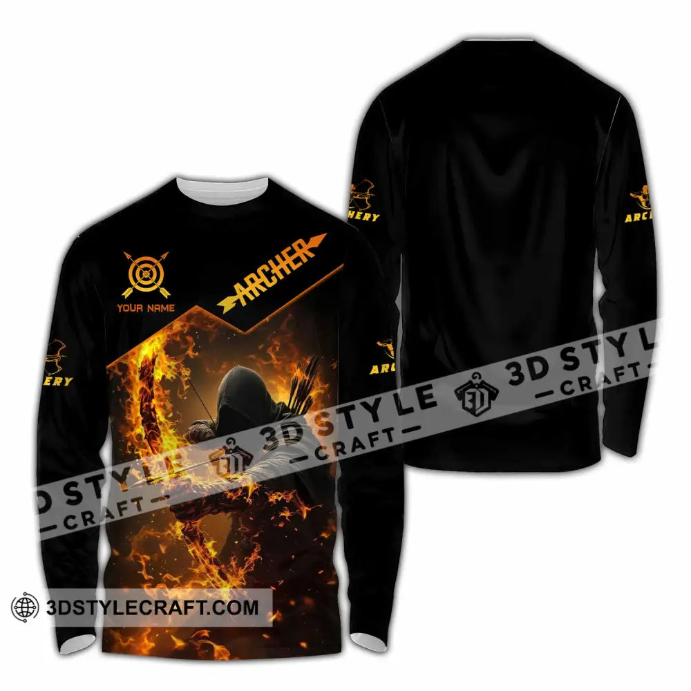 Unisex Shirt - Custom Text Shirt Archer Long Sleeve Shirt / S T-shirt