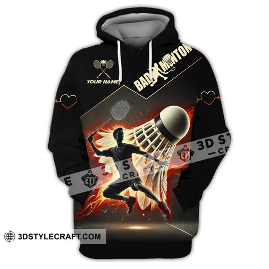 Unisex Shirt - Custom Text Shirt Badminton style option 2