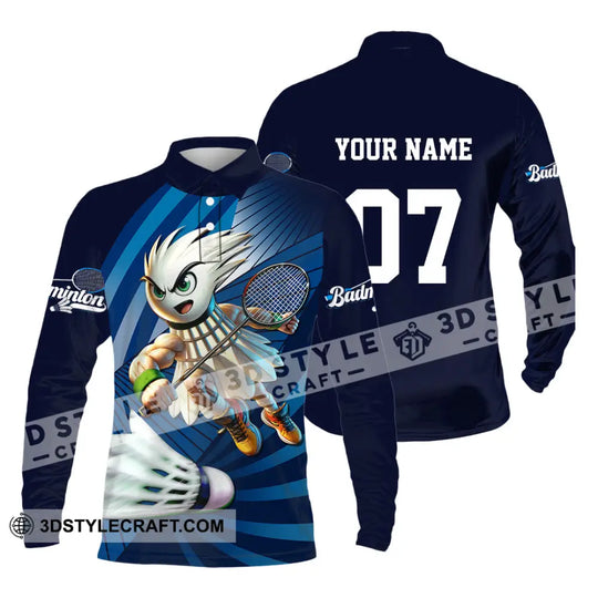 Unisex Shirt - Custom Text Shirt, Badminton Shirt style option 3