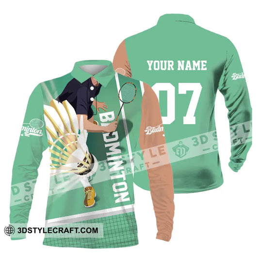 Unisex Shirt - Custom Text Shirt, Badminton Shirt style option 3
