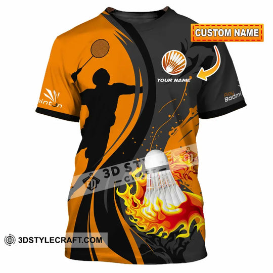 Unisex Shirt - Custom Text Shirt, Badminton Shirt style option 1