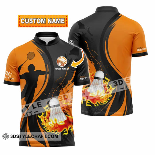 Unisex Shirt - Custom Text Shirt, Badminton Shirt style option 2