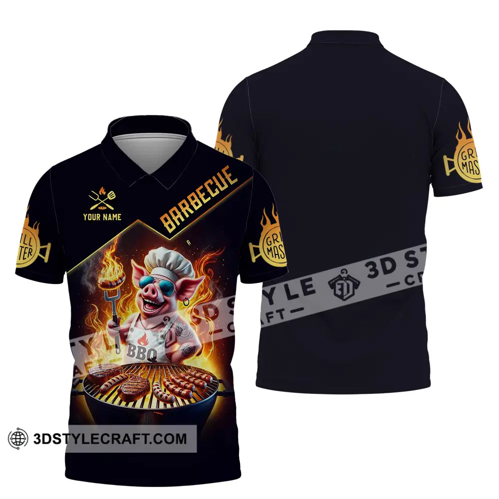 Unisex Shirt - Custom Text Barbecue Polo / S T-Shirt