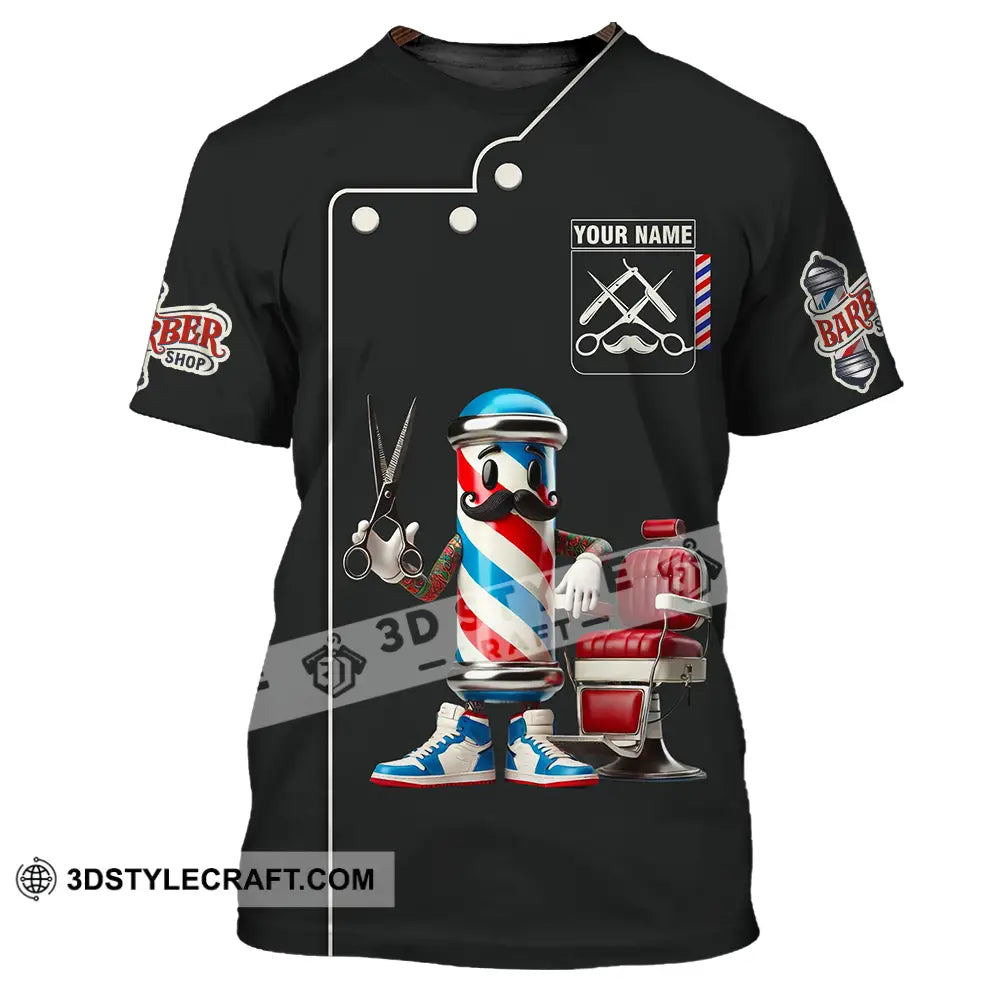 Unisex Shirt - Custom Text Barber Shop T-Shirt / S T-Shirt