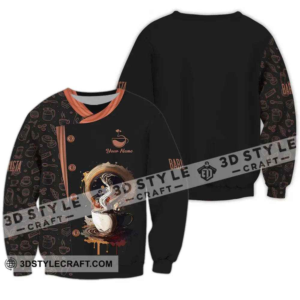 Unisex Shirt - Custom Text Shirt Barista Shirt Long Sleeve / S T-shirt