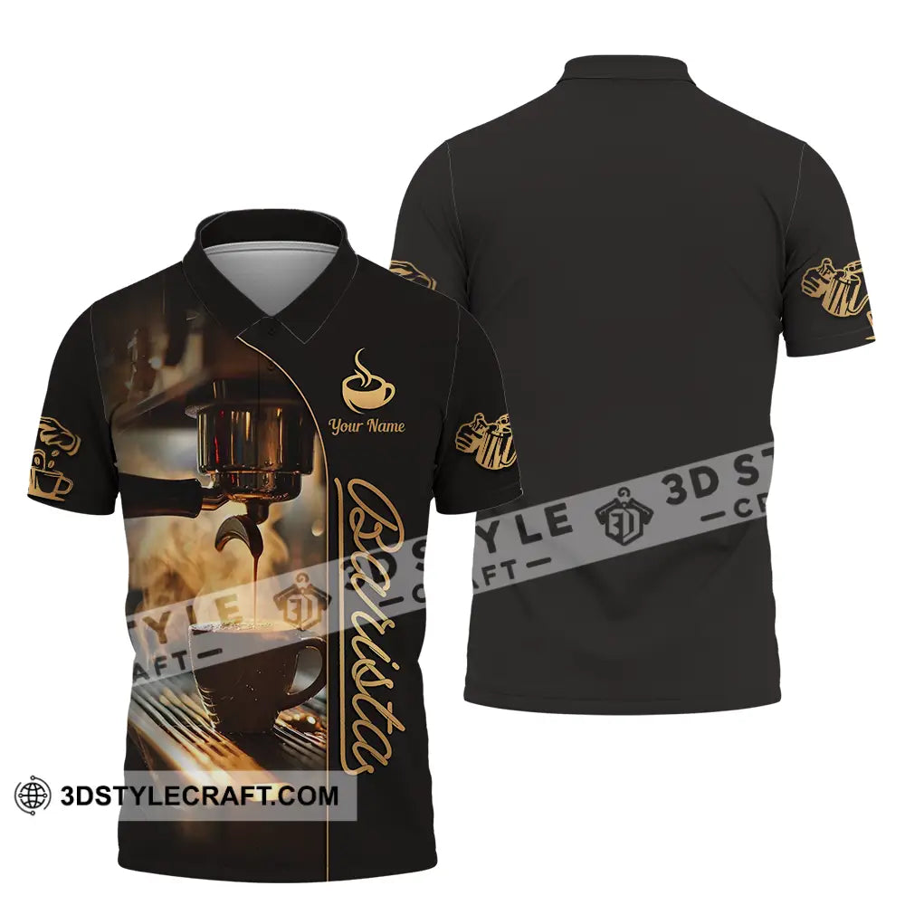Unisex Shirt - Custom Text Shirt Barista Shirt Polo Shirt / S T-shirt