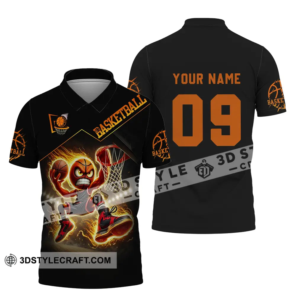 Unisex Shirt - Custom Text Basketball Polo / S T-Shirt