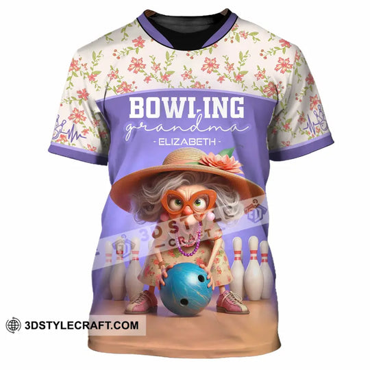 Unisex Shirt - Custom Text Shirt, Bowling Grandma Shirt style option 2