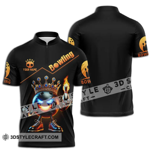 Unisex Shirt - Custom Text Shirt Bowling The Crown style option 3