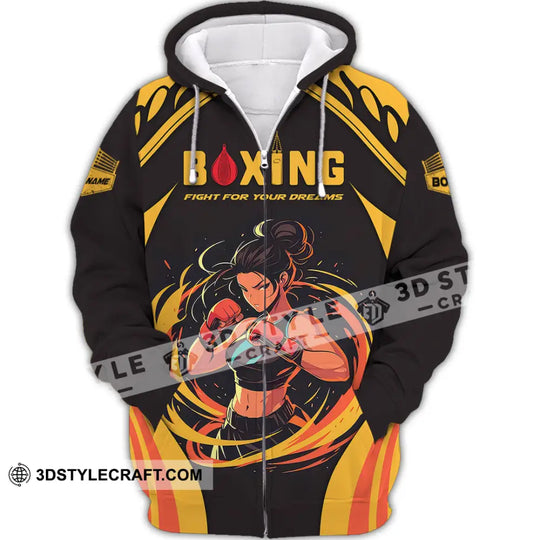 Unisex Shirt - Custom Text Shirt Boxing style option 2