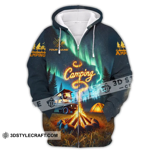 Unisex Shirt - Custom Text Shirt Camping style option 3