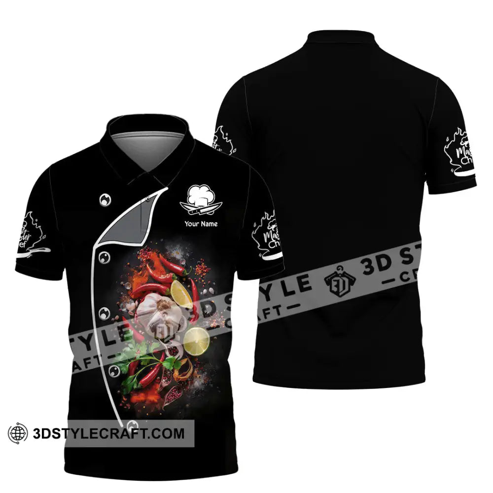 Unisex Shirt - Custom Text Shirt Chef Shirt Polo Shirt / S T-shirt