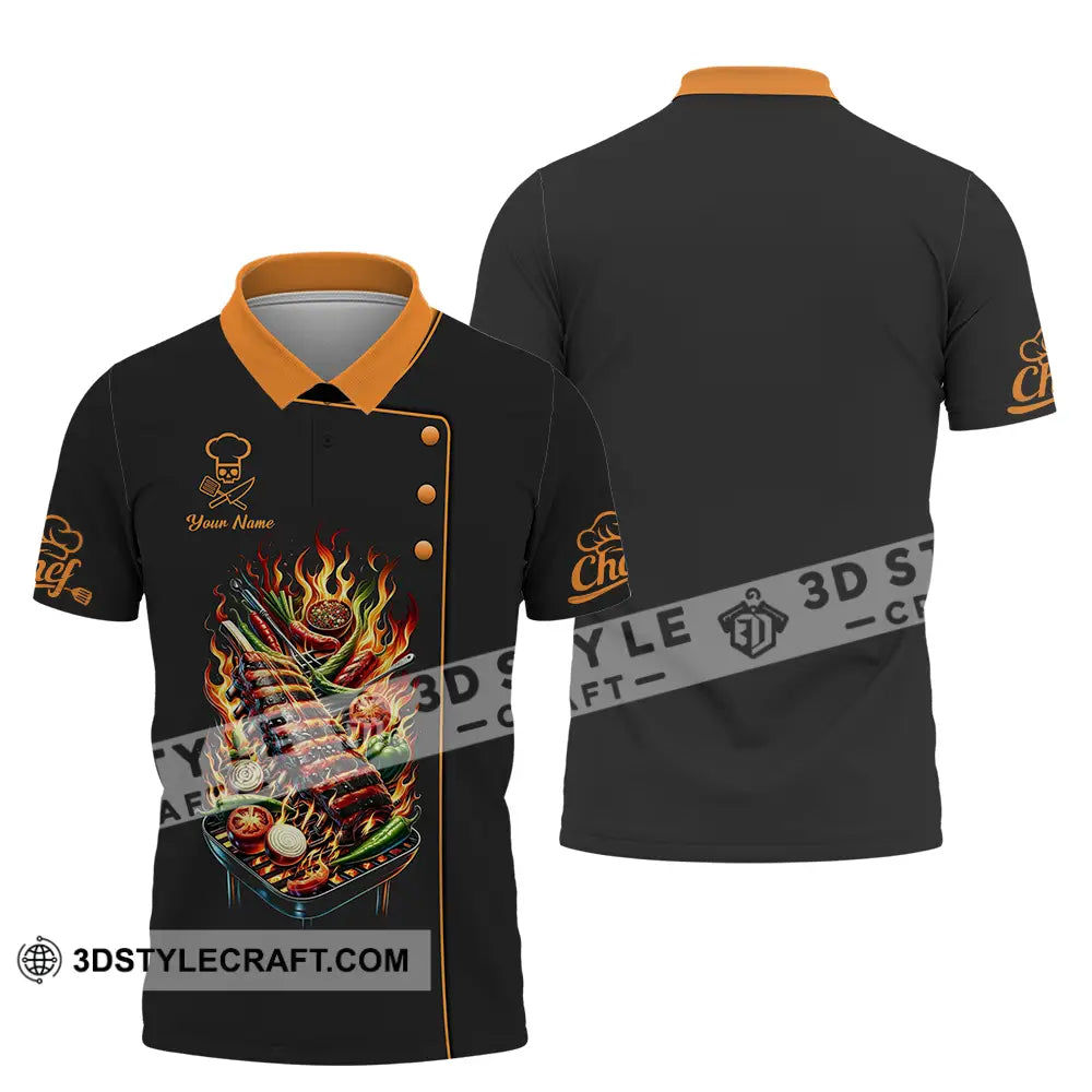 Unisex Shirt - Custom Text Chef Polo / S T-Shirt
